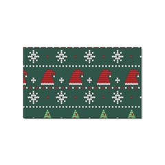 Beautiful Knitted Christmas Pattern Sticker (rectangular) by Ket1n9