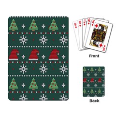 Beautiful Knitted Christmas Pattern Playing Cards Single Design (rectangle) by Ket1n9