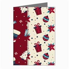 Flat Design Christmas Pattern Collection Art Greeting Cards (pkg Of 8) by Ket1n9