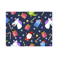 Colorful Funny Christmas Pattern Premium Plush Fleece Blanket (mini) by Ket1n9