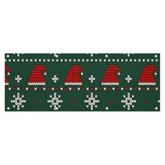 Beautiful Knitted Christmas Pattern Banner And Sign 8  X 3 