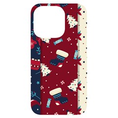 Flat Design Christmas Pattern Collection Art Iphone 14 Pro Black Uv Print Case by Ket1n9