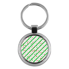 Christmas Paper Stars Pattern Texture Background Colorful Colors Seamless Key Chain (round) by Ket1n9