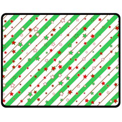 Christmas Paper Stars Pattern Texture Background Colorful Colors Seamless Two Sides Fleece Blanket (medium) by Ket1n9