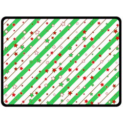 Christmas Paper Stars Pattern Texture Background Colorful Colors Seamless Two Sides Fleece Blanket (large) by Ket1n9