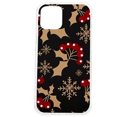 Christmas Pattern With Snowflakes Berries Iphone 12 Pro Max Tpu Uv Print Case by Ket1n9