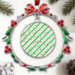 Christmas Paper Stars Pattern Texture Background Colorful Colors Seamless Metal X mas Wreath Ribbon Ornament Front