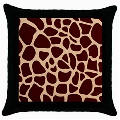 Animal Print Girraf Patterns Throw Pillow Case (black) by Ket1n9