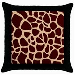 Animal Print Girraf Patterns Throw Pillow Case (Black) Front