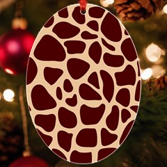 Animal Print Girraf Patterns Uv Print Acrylic Ornament Oval by Ket1n9