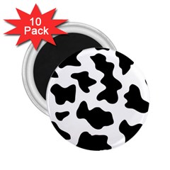 Animal Print Black And White Black 2 25  Magnets (10 Pack)  by Ket1n9