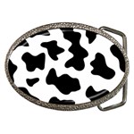 Animal Print Black And White Black Belt Buckles Front