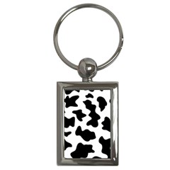 Animal Print Black And White Black Key Chain (rectangle) by Ket1n9