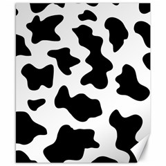 Animal Print Black And White Black Canvas 8  X 10 