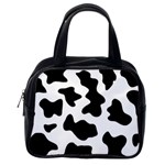 Animal Print Black And White Black Classic Handbag (One Side) Front