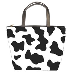 Animal Print Black And White Black Bucket Bag by Ket1n9