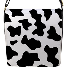 Animal Print Black And White Black Flap Closure Messenger Bag (s) by Ket1n9