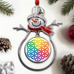 Heart Energy Medicine Metal Snowman Ornament by Ket1n9