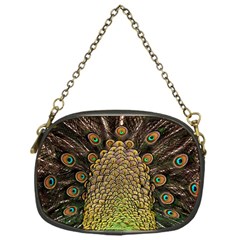 Peacock Feathers Wheel Plumage Chain Purse (one Side) by Ket1n9