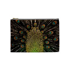 Peacock Feathers Wheel Plumage Cosmetic Bag (medium) by Ket1n9