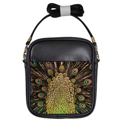 Peacock Feathers Wheel Plumage Girls Sling Bag by Ket1n9