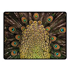 Peacock Feathers Wheel Plumage Fleece Blanket (small) by Ket1n9