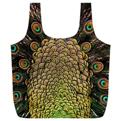 Peacock Feathers Wheel Plumage Full Print Recycle Bag (xl) by Ket1n9