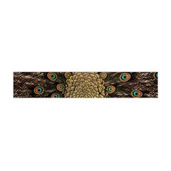 Peacock Feathers Wheel Plumage Premium Plush Fleece Scarf (mini) by Ket1n9