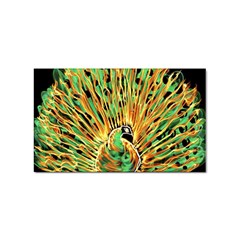 Unusual Peacock Drawn With Flame Lines Sticker (rectangular) by Ket1n9