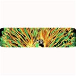 Unusual Peacock Drawn With Flame Lines Large Bar Mat 32 x8.5  Bar Mat