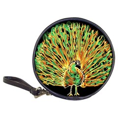 Unusual Peacock Drawn With Flame Lines Classic 20-cd Wallets by Ket1n9