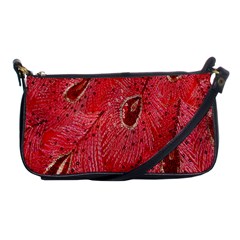 Red Peacock Floral Embroidered Long Qipao Traditional Chinese Cheongsam Mandarin Shoulder Clutch Bag by Ket1n9