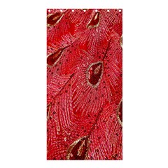 Red Peacock Floral Embroidered Long Qipao Traditional Chinese Cheongsam Mandarin Shower Curtain 36  X 72  (stall)  by Ket1n9