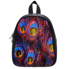 Pretty Peacock Feather School Bag (small) by Ket1n9