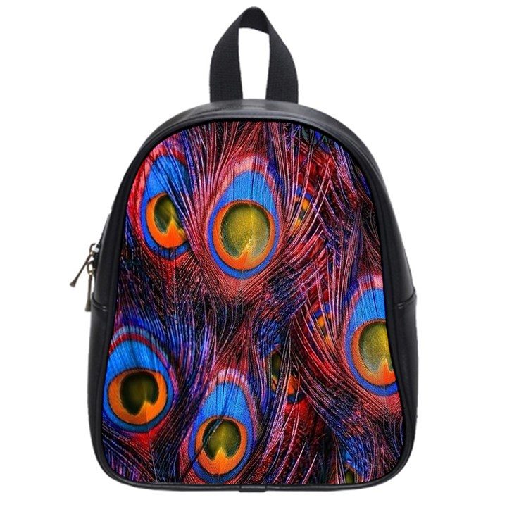 Pretty Peacock Feather School Bag (Small)