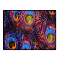 Pretty Peacock Feather Fleece Blanket (small) by Ket1n9