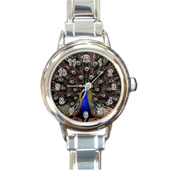 Peacock Round Italian Charm Watch by Ket1n9