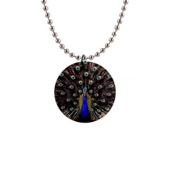 Peacock 1  Button Necklace by Ket1n9