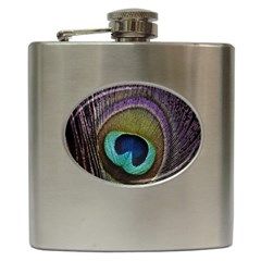 Peacock Feather Hip Flask (6 Oz) by Ket1n9