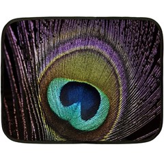 Peacock Feather Fleece Blanket (mini) by Ket1n9