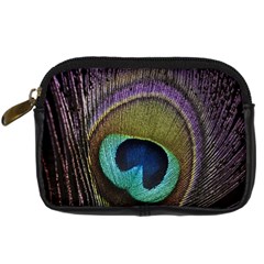 Peacock Feather Digital Camera Leather Case by Ket1n9