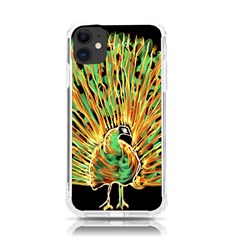 Unusual Peacock Drawn With Flame Lines Iphone 11 Tpu Uv Print Case by Ket1n9