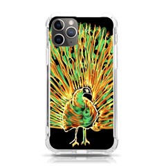 Unusual Peacock Drawn With Flame Lines Iphone 11 Pro 5 8 Inch Tpu Uv Print Case by Ket1n9