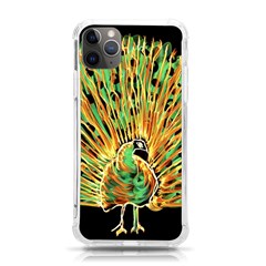 Unusual Peacock Drawn With Flame Lines Iphone 11 Pro Max 6 5 Inch Tpu Uv Print Case by Ket1n9