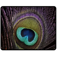 Peacock Feather Fleece Blanket (medium) by Ket1n9