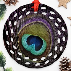 Peacock Feather Ornament (round Filigree) by Ket1n9