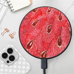 Red Peacock Floral Embroidered Long Qipao Traditional Chinese Cheongsam Mandarin Wireless Fast Charger(black) by Ket1n9