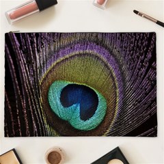 Peacock Feather Cosmetic Bag (xxl) by Ket1n9