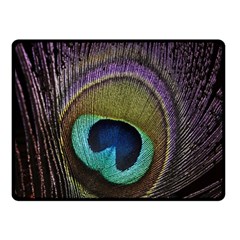 Peacock Feather Two Sides Fleece Blanket (small) by Ket1n9