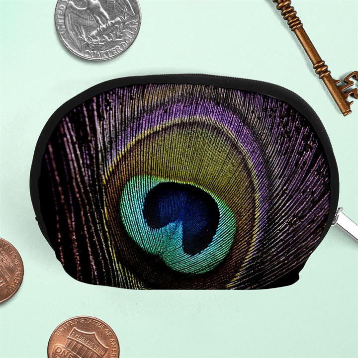 Peacock Feather Accessory Pouch (Medium)